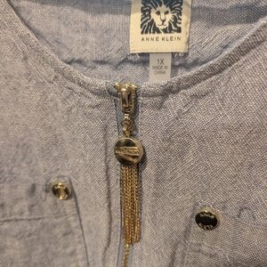 Anne Klein Men's Light Blue Casual Shirt